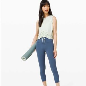 Lululemon Cinch Me Up Crop Tank Light Green